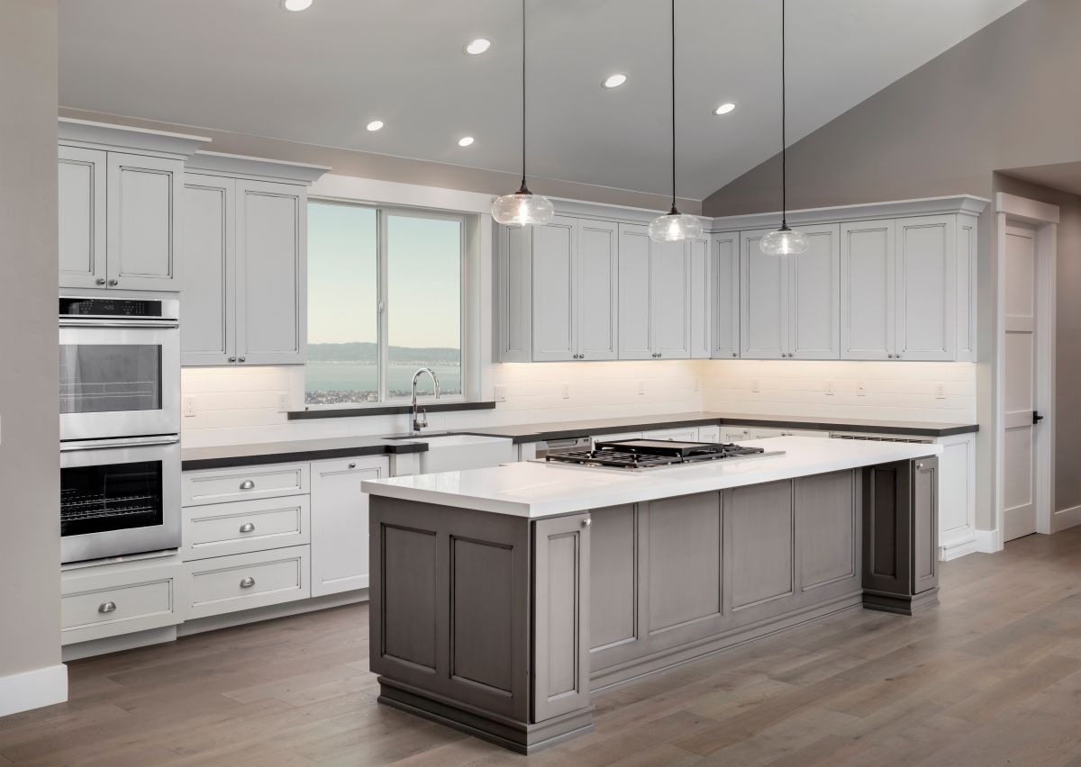 Amazing new contemporary with large white kitchen