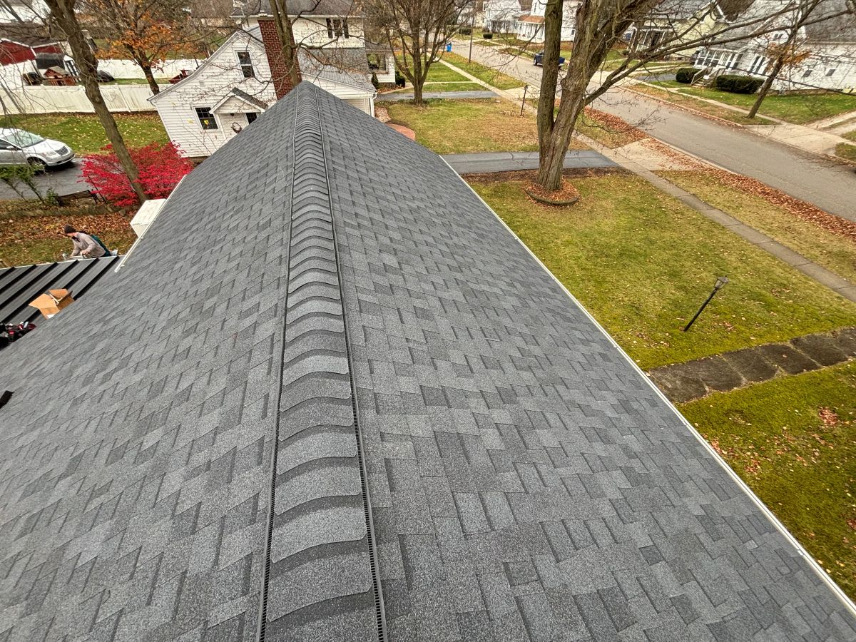 Close-up of a shingle roof