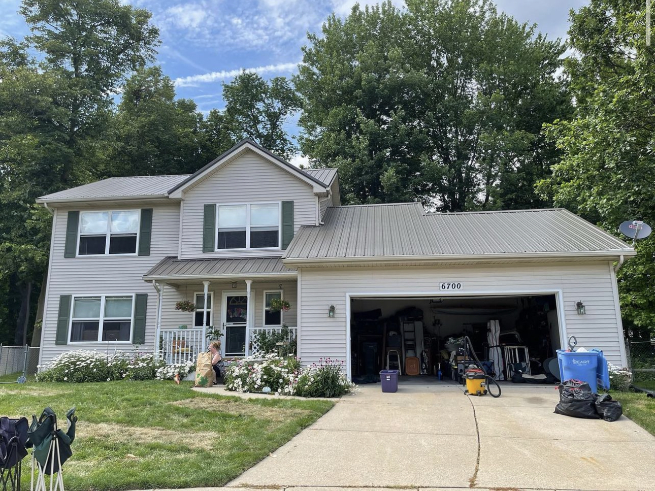 A house with a newly replaced roof