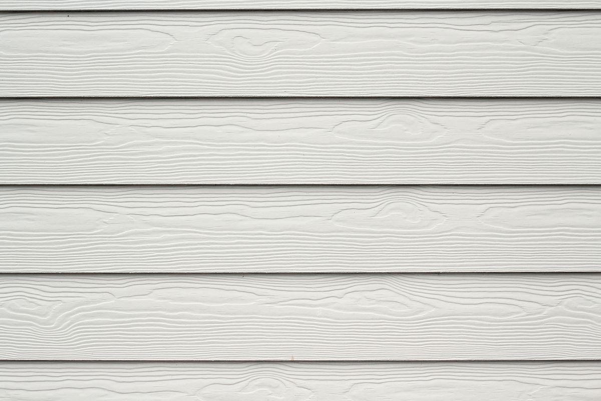 White engineered wooden siding