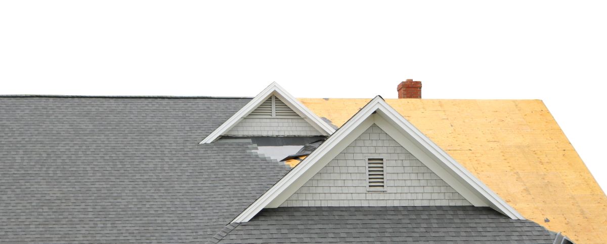 roof being replaced with asphalt shingles